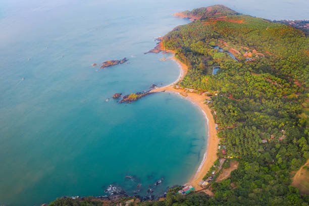 The beautiful Om beach, Karnataka, India on a pleasant morning